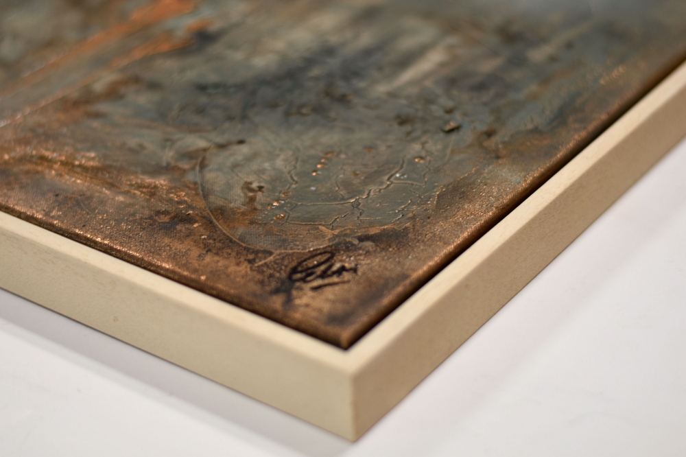 Textured Gold & Earth Abstract Painting – Silent Guardians