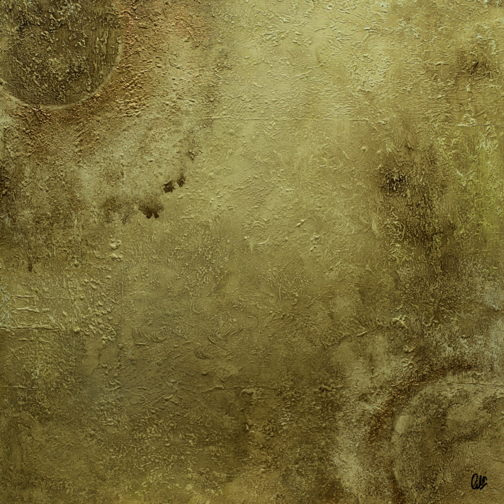 Original Gold Textured Abstract Painting – Eternal Presence