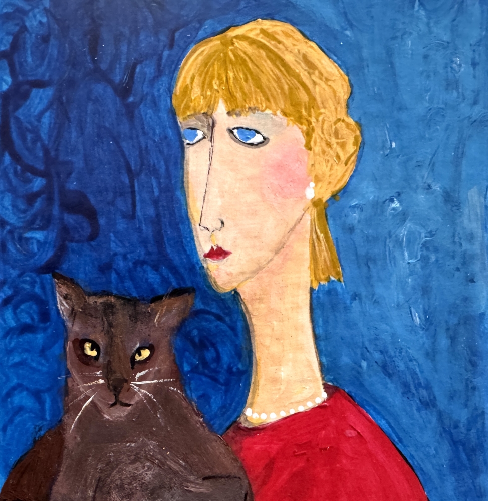 Fed Up Girl with Grumpy Cat framed
