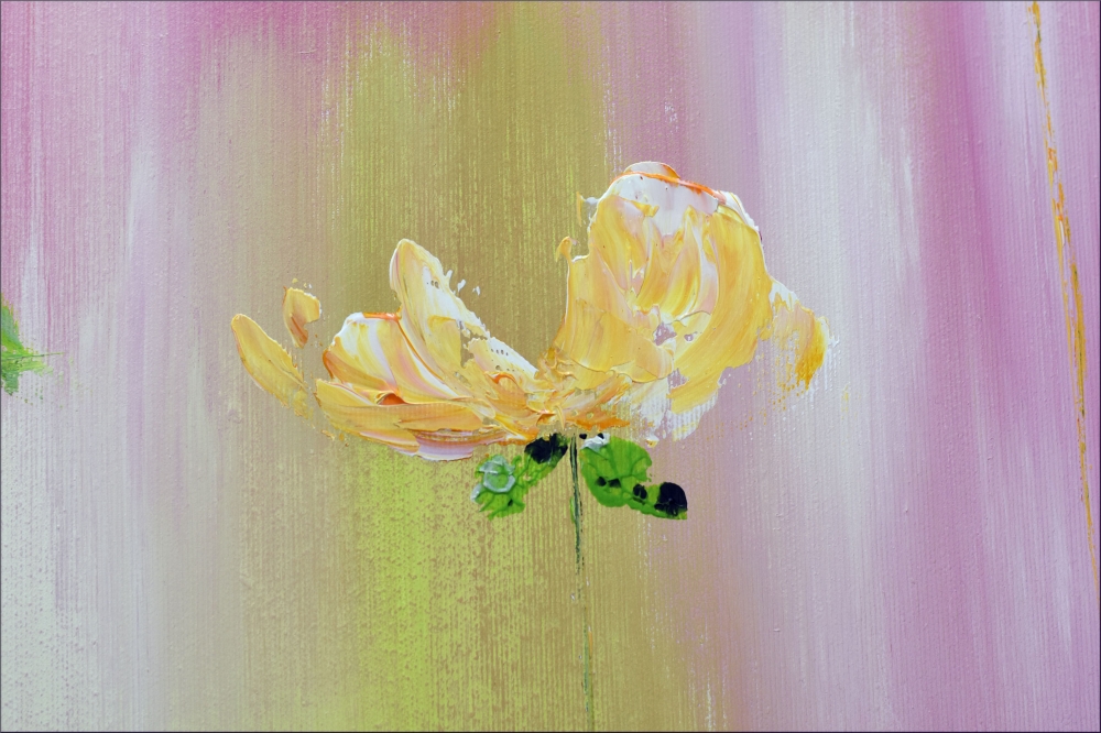 Large Colourful Abstract Flower Painting – Colourful Spring 
