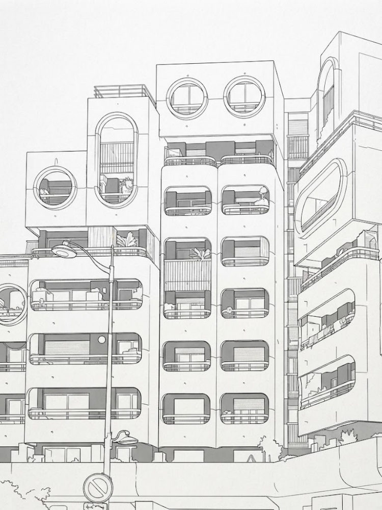 Architectural cubic form housing