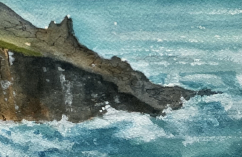 Chuffs flying over Trevose Head in Cornwall