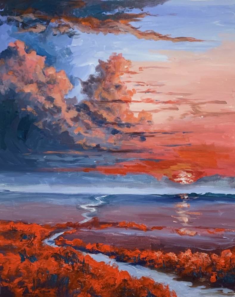 Crimson Tidal Sunset