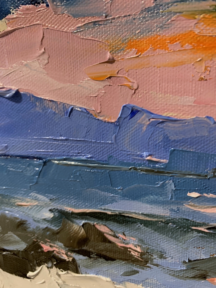 Pink Sunset Seascape.