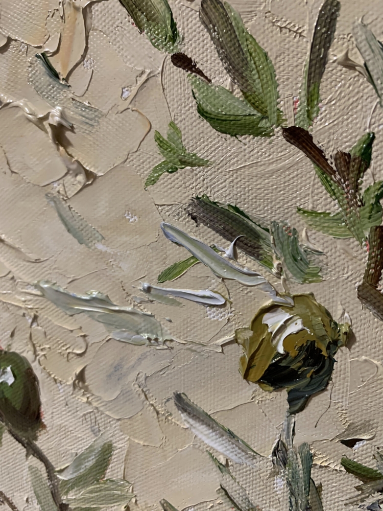 Olive Branches by the Blue Wall.