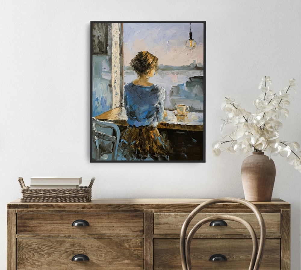 Woman, Quiet Morning by the Window. 