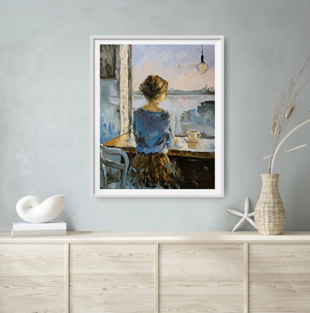 Woman, Quiet Morning by the Window. 