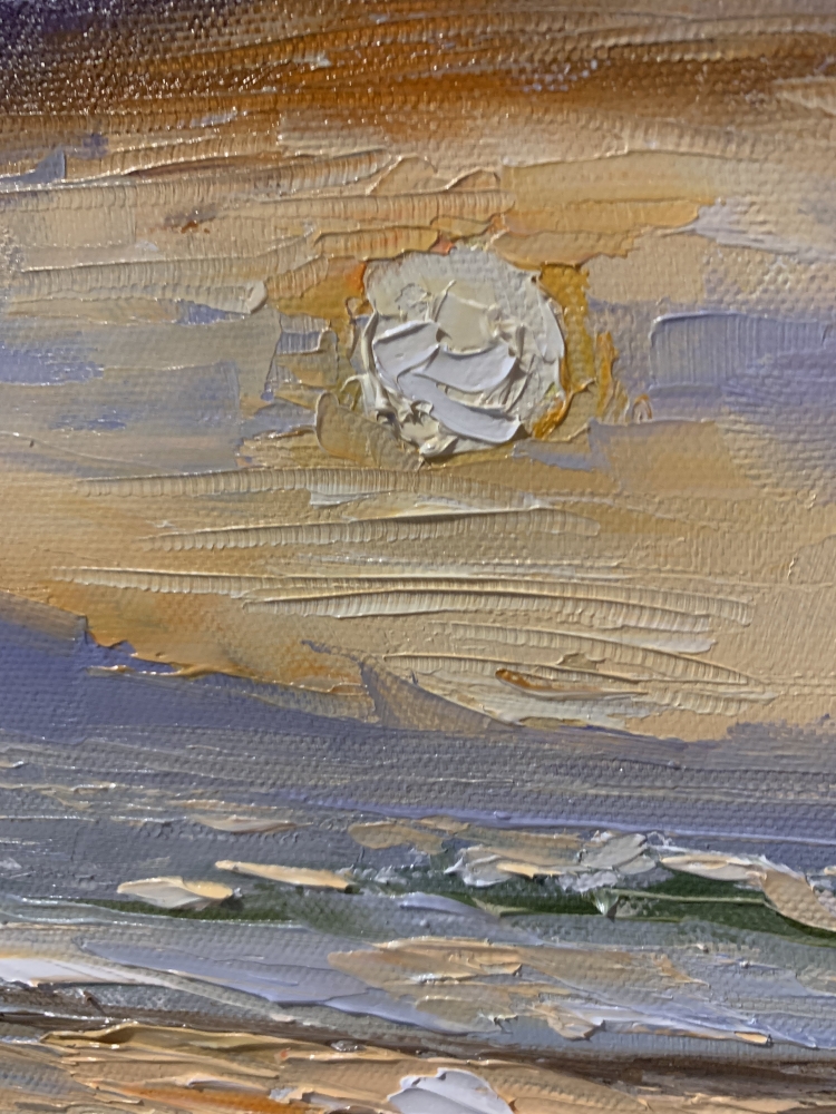 Stormy Sunset Seascape. 
