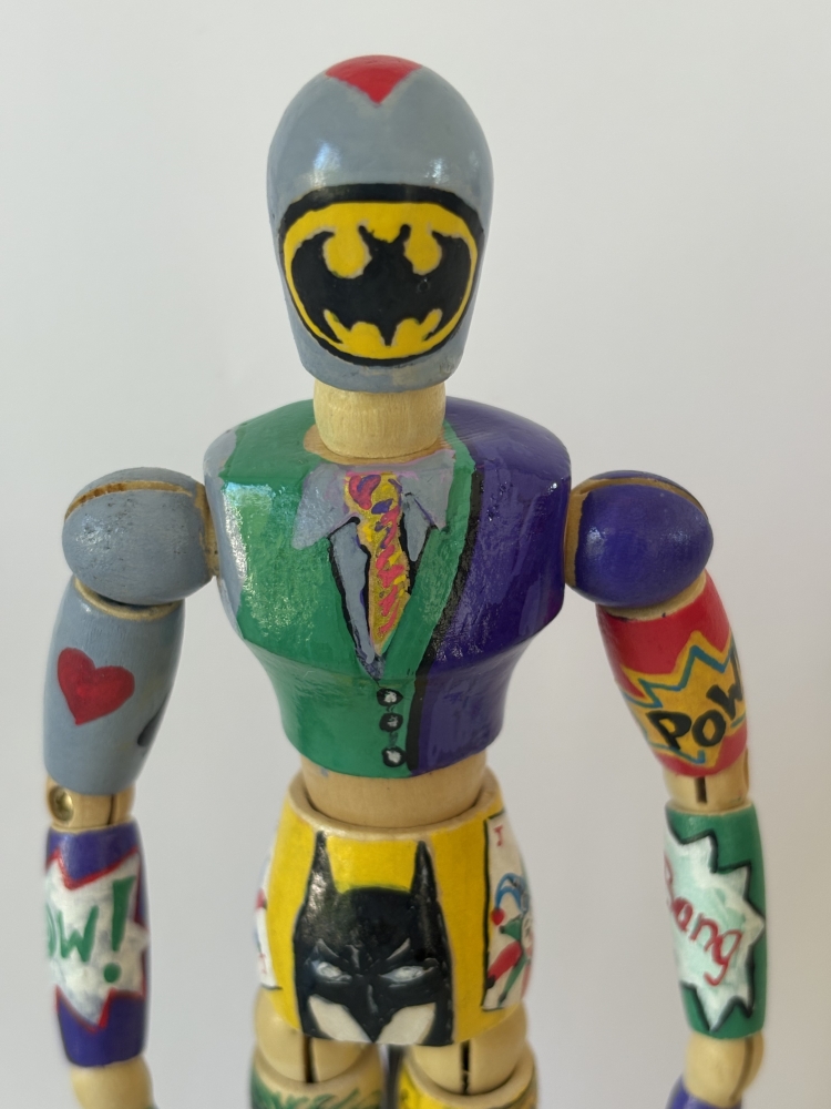 Batman character wooden mannequin