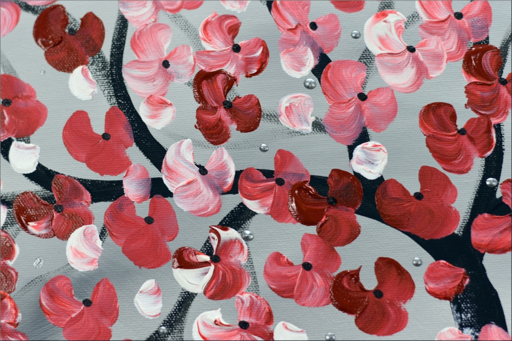 Large Pink Cherry Blossom Tree Painting – Dream of Spring