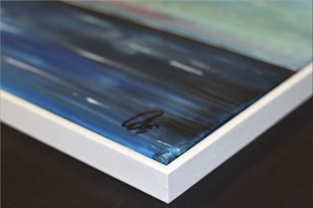 Large Abstract Seascape Painting in Blue & Turquoise – At the Coast
