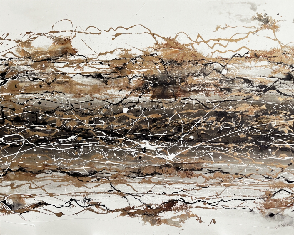 Mocha Abstract - Pollock Inspired