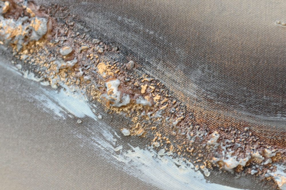 Textured Gold Abstract Painting – Golden Drift
