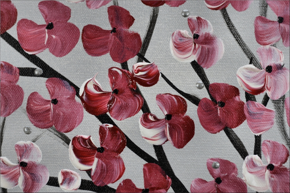 Large Pink Cherry Blossom Tree Painting – Forever Spring