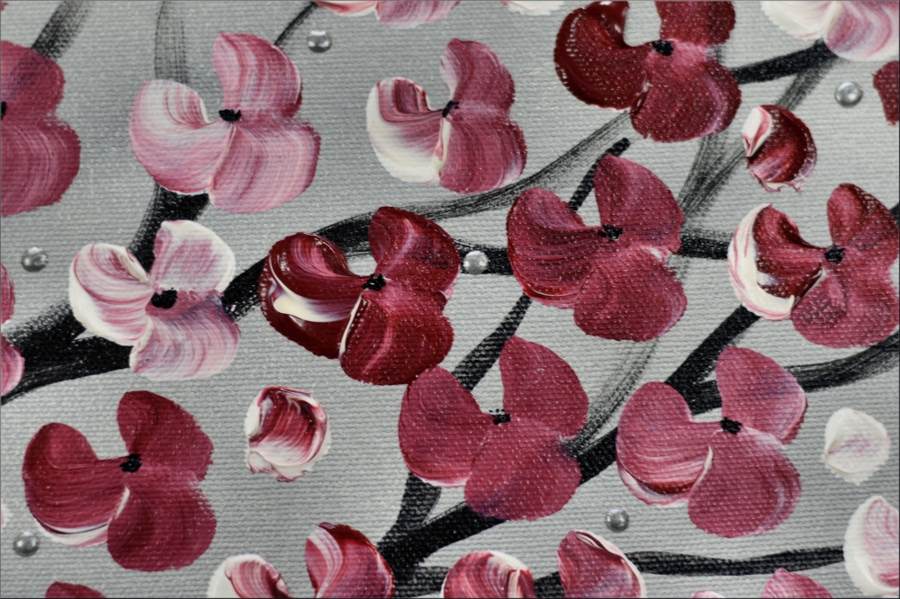 Large Pink Cherry Blossom Tree Painting – Forever Spring