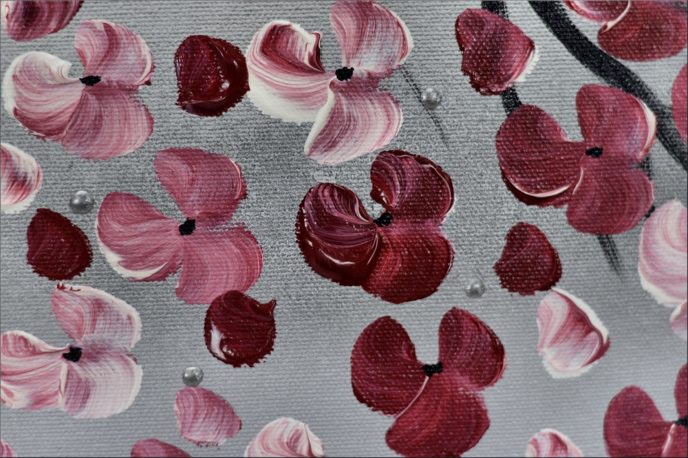 Large Pink Cherry Blossom Tree Painting – Forever Spring