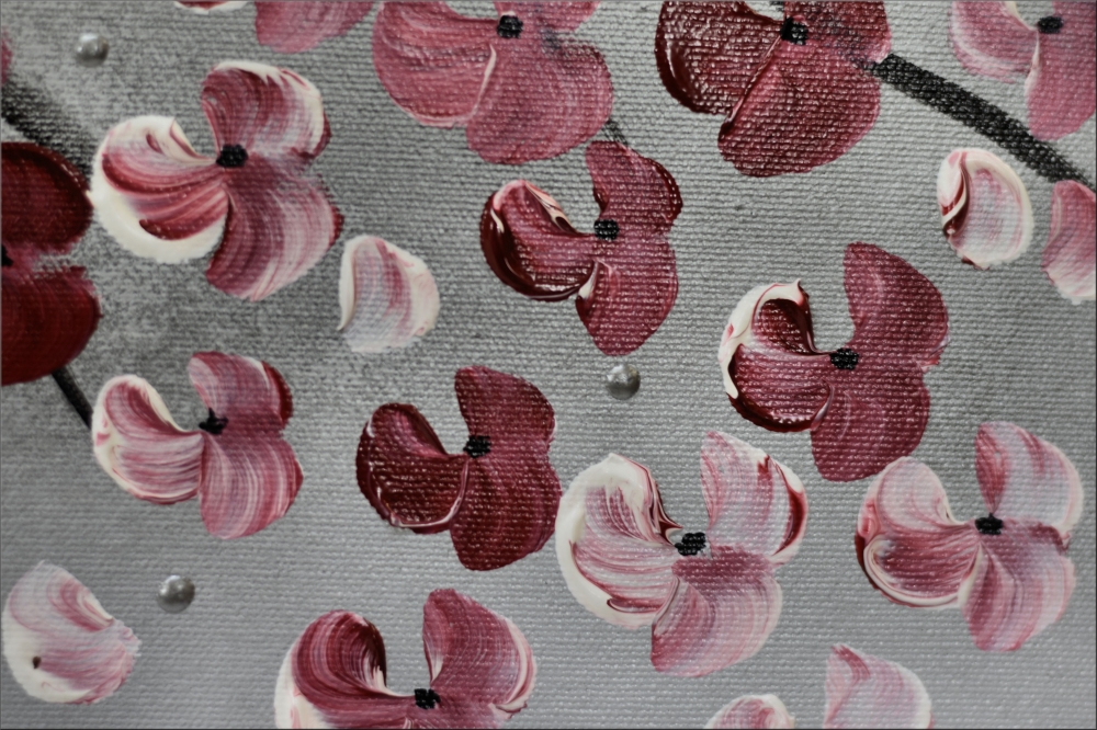 Large Pink Cherry Blossom Tree Painting – Forever Spring