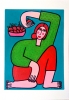Woman with oranges