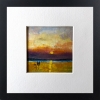 Couple on beach with dog framed