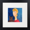 Fed Up Girl with Grumpy Cat framed
