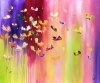 Large Colourful Abstract Flower Painting – Colourful Spring 