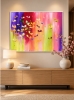 Large Colourful Abstract Flower Painting – Colourful Spring 