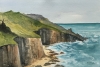 Chuffs flying over Trevose Head in Cornwall