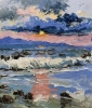 Pink Sunset Seascape.