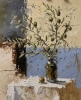 Olive Branches by the Blue Wall.
