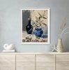 Olive Branch in Blue Vase.