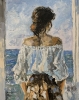 Woman by the Sea Window.