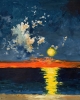 Golden Sunset Over Blue Water