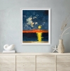 Golden Sunset Over Blue Water