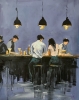 City life, evening bar. 