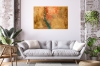 Large Textured Abstract Painting in Gold & Turquoise – In Flow