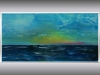 Large Abstract Seascape Painting in Blue & Turquoise – At the Coast