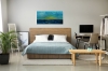 Large Abstract Seascape Painting in Blue & Turquoise – At the Coast
