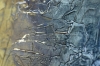 Large Textured Abstract Painting in Teal, Olive Green & Gold – Stairway to Heaven