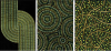 Trio of green with gold