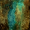 Textured Abstract Painting in Turquoise & Gold – Visions