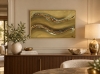 Textured Gold Abstract Painting – Golden Drift