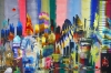 XL Mega City London Skyline Red Moon 291