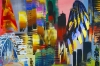XL Mega City London Skyline Red Moon 291