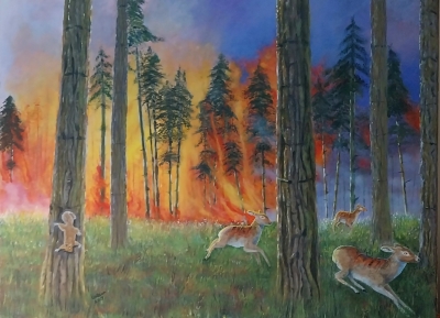 Forest fire.......run!