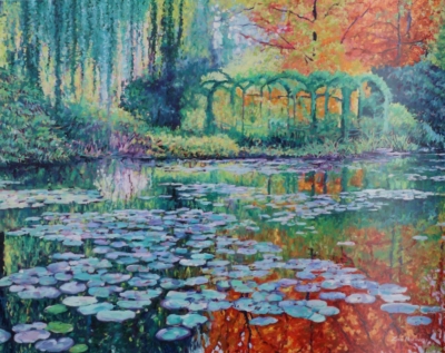Lily Pond Reflections - Monet's Garden 