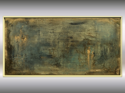 Textured Gold & Earth Abstract Painting – Silent Guardians