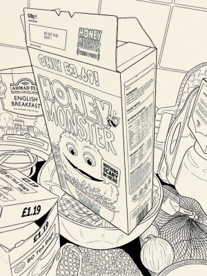 Honey Munch cardboard 