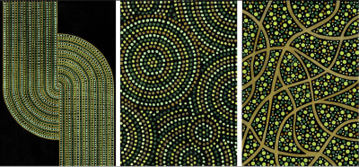 Trio of green with gold