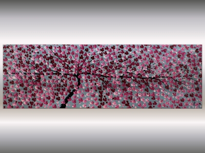 Large Pink Cherry Blossom Tree Painting – Forever Spring