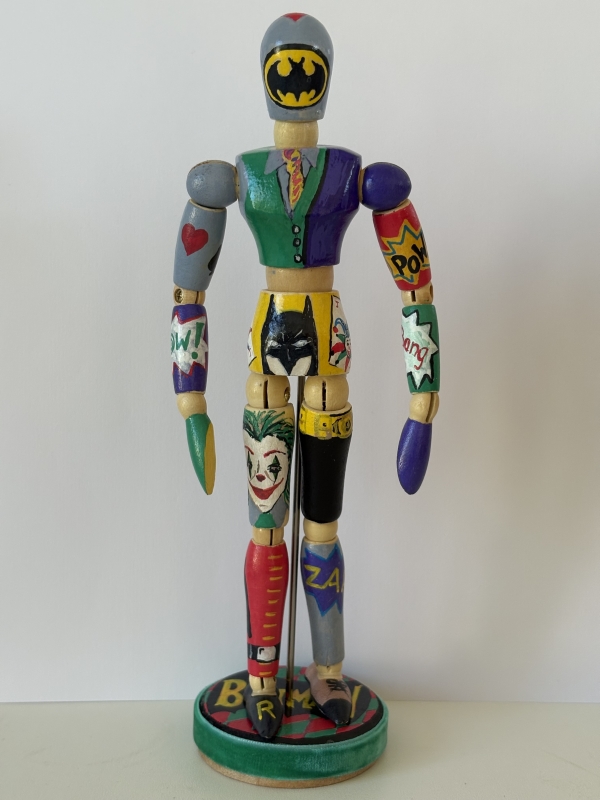Batman character wooden mannequin